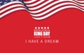 Vector illustration Martin Luther King Day greeting card