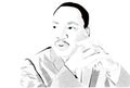 Vector illustration Martin Luther King Day greeting card