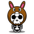 kangoroo skull animal mascot costume