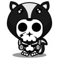 skunk skull animal mascot costume