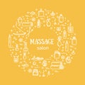 Vector illustration - Massage salon