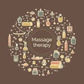 Vector illustration - Massage therapy