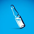 Vector illustration of medical ampoule. Planned immunization met