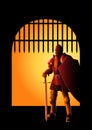 Medieval knight at the front gate Royalty Free Stock Photo