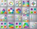 Vector illustration of a mega collection of colorful infographic