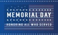 Vector illustration of memorial day style