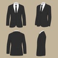 suit uniform, back side view of jacket