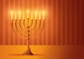 Vector illustration of menorah a traditional candelabra Royalty Free Stock Photo