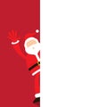 Vector Illustration Merry Christmas Santa Claus with Red Background Royalty Free Stock Photo