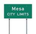 Mesa City Limits road sign Royalty Free Stock Photo