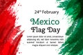 Vector illustration Mexico National Day, Mexican flag in trendy style. 24 February Day of Flag Mexico. Design template Royalty Free Stock Photo