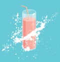 Vector illustration of milk shake