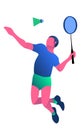 Badminton man Royalty Free Stock Photo