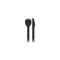 Spork and knife vector Royalty Free Stock Photo