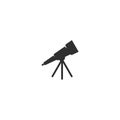 Silhouette telescope vector