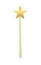 Vector illustration of miracle magical stick with sparkle isolated on transparent background. magic wand suspended in