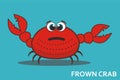 Vector illustration of mock red crab with claws