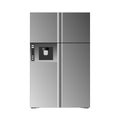 Vector illustration of a modern gray refrigerator