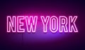 Vector Illustration Modern New York City Neon Light Sign Royalty Free Stock Photo