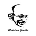 Vector illustration of Mohandas Karamchand Gandhi or mahatma gandhi who born on october 2 a birth anniversary, a great Indian