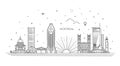 Vector illustration of Montreal city. Montreal skyline with panoramic view Royalty Free Stock Photo