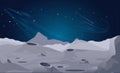 Vector illustration of Moon landscape background with beautiful night sky. Royalty Free Stock Photo