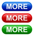 Vector illustration more web square button Royalty Free Stock Photo