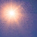 Vector illustration mosaic of sun with rays. Royalty Free Stock Photo