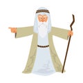 Vector illustration of Moses standing for Passover.