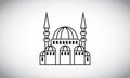 Vector illustration of the mosque