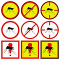 Vector illustration mosquito icons