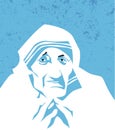 Mother Teresa of Calcutta vector illustrations