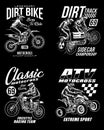 Vector Illustration Motocross Graphic T-shirts Collection