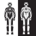 Motorcycle suit vector flat illustration