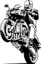 Motorcycle Wheelie Illustration Royalty Free Stock Photo