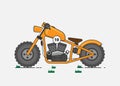 Vector illustration, motorcycle on white background.