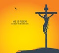 Banner with Jesus Christ crucified on the cross Royalty Free Stock Photo