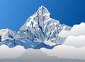 Vector illustration mount Machapuchare Machhapuchhare