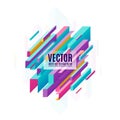 Vector illustration of multicolored geometric diagonal rectangles background