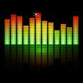 Vector illustration of music equalizer bars on Royalty Free Stock Photo