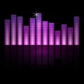 Vector illustration of music equalizer bars on Royalty Free Stock Photo