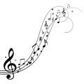 Music notes, musical notes with stars