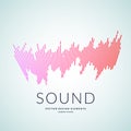 Vector illustration of music wave in the form of the equalizer Royalty Free Stock Photo