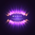 Vector illustration of music wave in the form of the equalizer Royalty Free Stock Photo