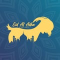 Vector illustration. Muslim holiday of Eid al-Adha