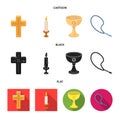 Vector illustration of muslim and items icon. Collection of muslim and candle stock vector illustration.