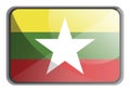 Vector illustration of Myanmar flag