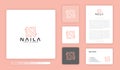 Vector Illustration Naila Logo Design Royalty Free Stock Photo