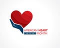 National American Heart Month observed in February Royalty Free Stock Photo