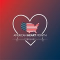 National American Heart Month observed in February Royalty Free Stock Photo